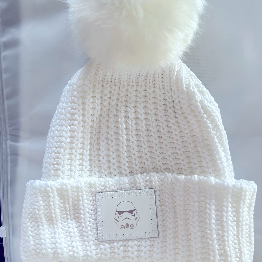 White, Love Your Melon x Star Wars limited edition beanie with detachable pom.